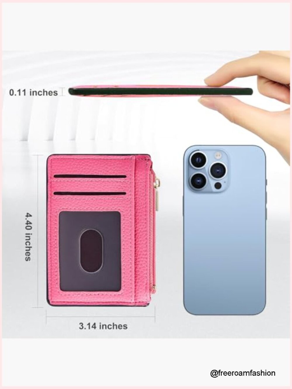 Slim RFID Blocking Credit Card Holder with ID Window - Picture 5 of 6